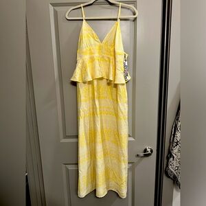 NWT Women’s size 12 empire midi ruffle dress Future Collective Jenny K. Lopez